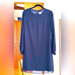 VINCE CAMUTO NWT Elegant NAVY Dress, SIZE 8, Open Arms